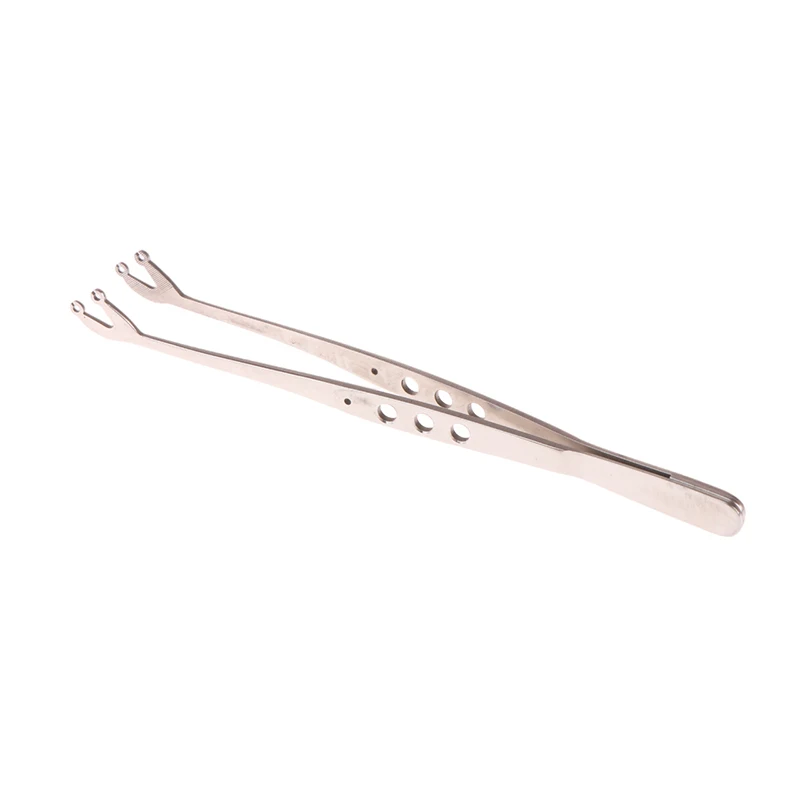 

Dental Surgical Suture Tweezer Tip With Hole Operation Stitching Tweezer Suture Corn Tweezers Dressing Forceps Serrated Tip