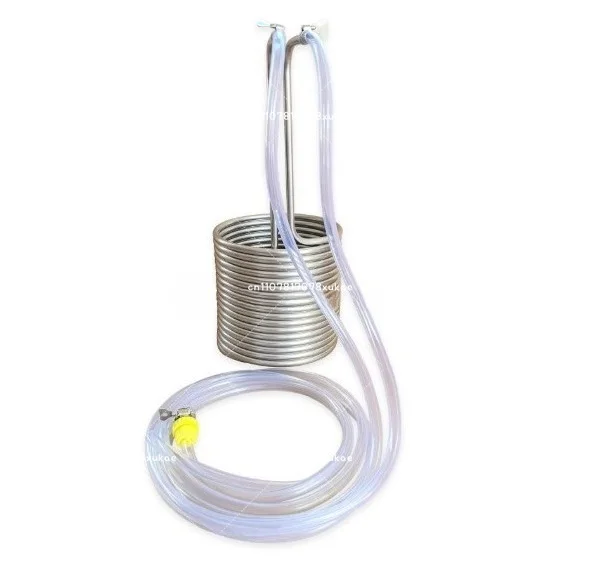 Stainless Steel Beer Cooling Coil Home Brew Fast Cooling Beverage Chiller Accessory 1/2'' Female NPT Ends Soda Refrigeration