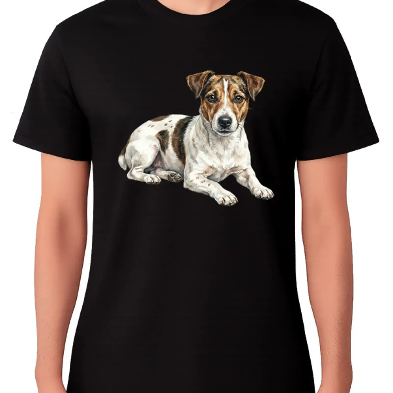Jack Russell Terrier Dog T Shirt Cute Pet Lover  vintage Washed streetwear Soft graphic Breathable Top For Everyday Wear