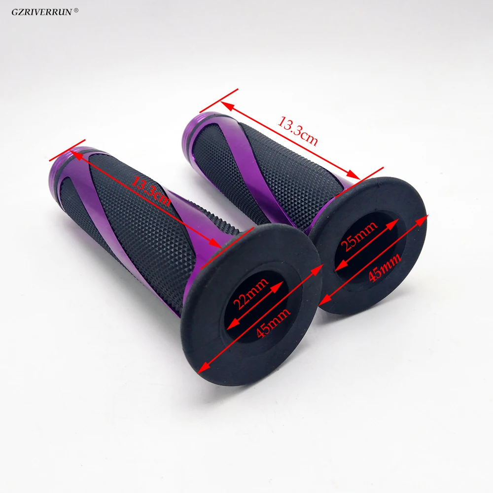 Motorcycle Grips 7/8inch Handlebar Hand Purple Stripe Motocross Enduro Handle Accessory for Yamaha MT 07 Surron Honda PCX125 ...