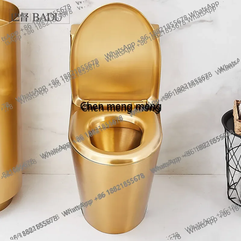 gold 304 stainless steel toilet for bars, KTVs, and restrooms, odor-proof toilet