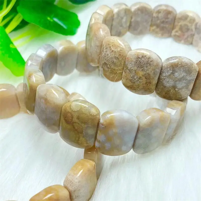 Pulseira de jade coral natural para homens e mulheres, encantos com cordas, pulseira luxuosa, moda personalizada, presente de férias 14x19mm, 1pc