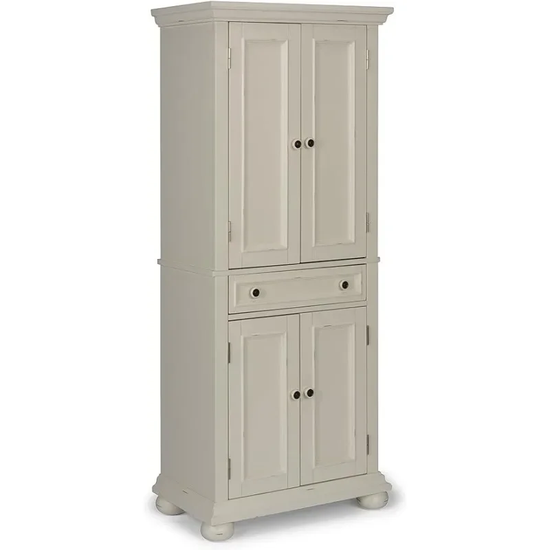 homestyles Dover 71.5 Inches High by 30 Inches Wide with Drawer and Adjustable Shelves White.