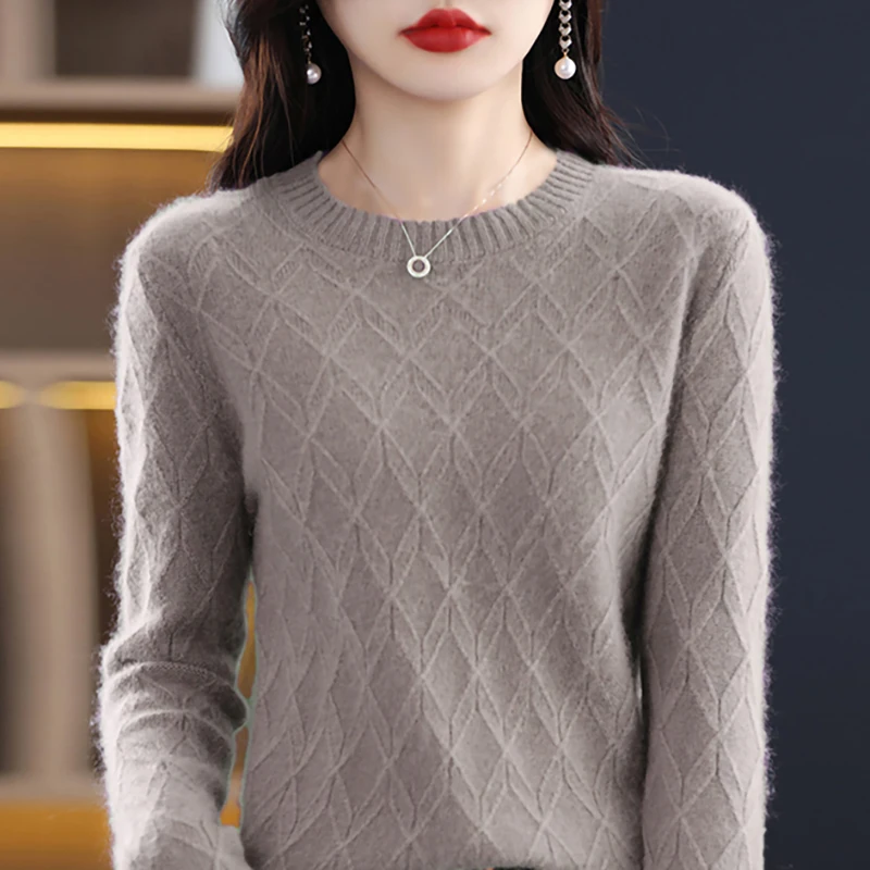 Women Sweater Cashmere Pullover Merino Wool knitwears Winter 2023 Knit O-neck Jumper Tops Spring Korean Fashion Traf y2k Clothes