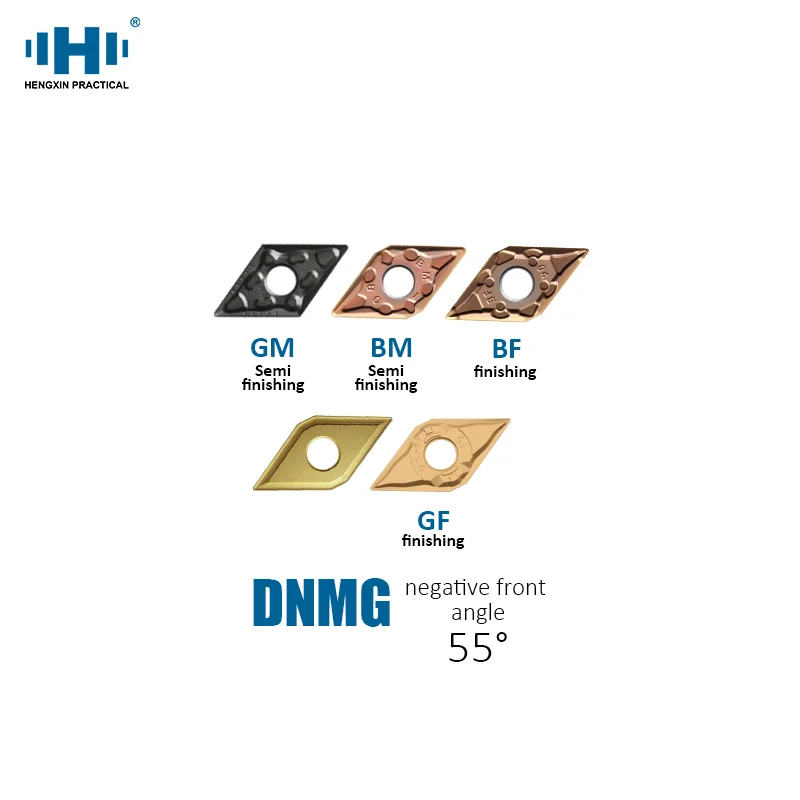 HENGXIN DNMG150404 DNMG150412 DNMG150416 DNMG150608 DNMG150616 GM BM BF GF Carbide Inserts CNC DNMG Lathe Cutter Ctting Tools