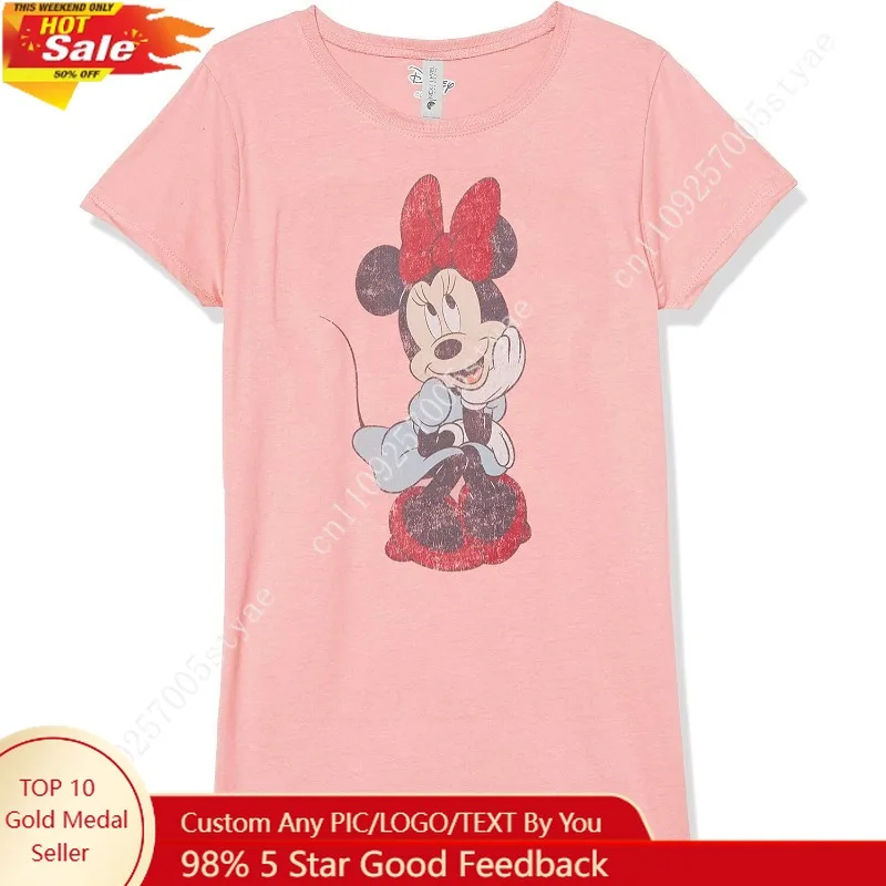 

Disney Girls Disney Classic Mickey Simple Minnie Sit Girls Short Sleeve Tee Shirt