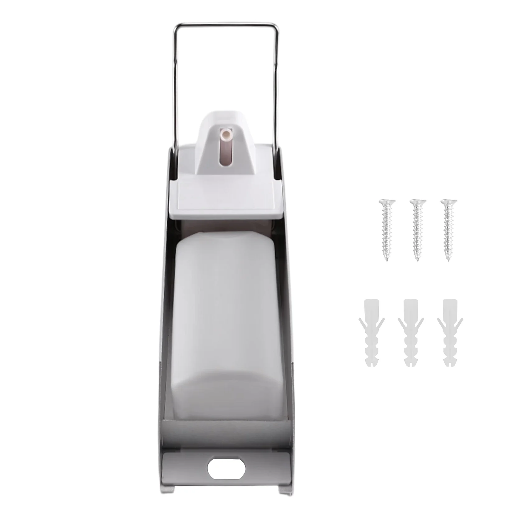 VEHO-White For Disinfectants And Hand Soaps Wall Mounted Soap Dispenser With Elbow Print, 500 Ml Capacity In Aluminium