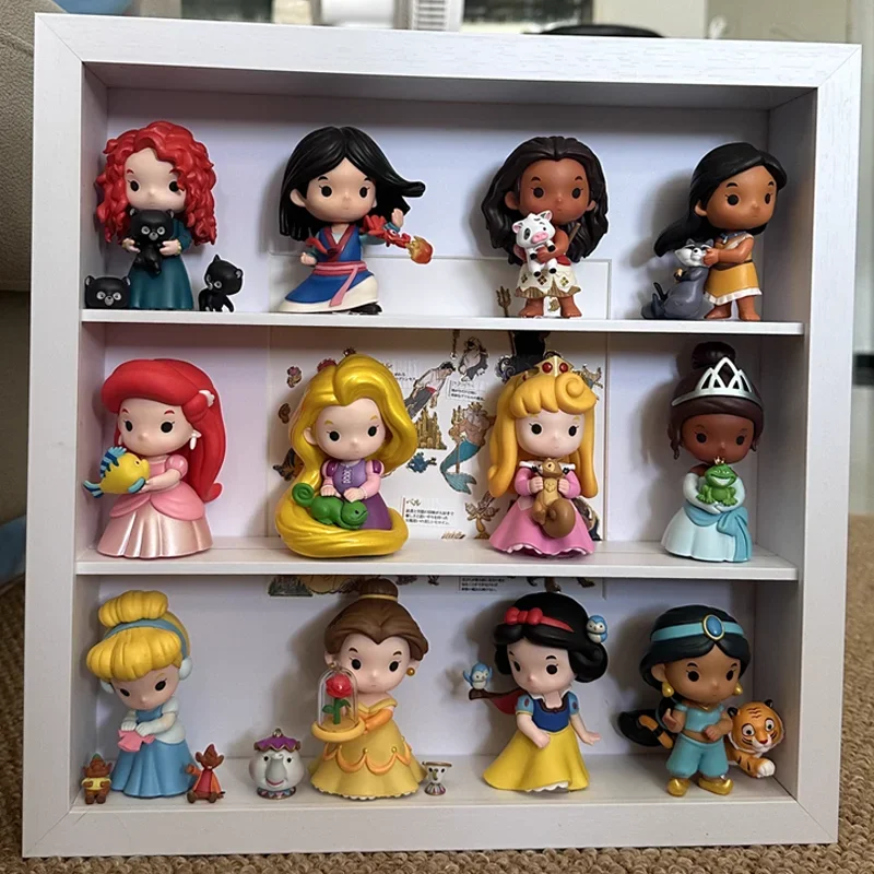 Original Mystery Box Disney Princess And Her Friends Series Mini Figure Surprise Blind Box Birthday Gift Fans Collection Doll