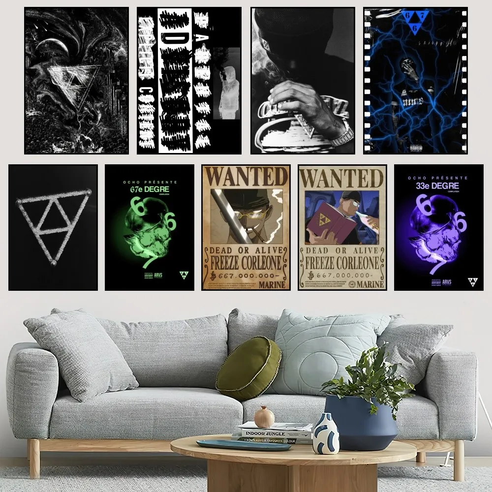 Freeze Corleone 667 Rapper Poster Home Bar Coffee House Decor Aesthetic Art Wall Painting Stickers Indoor