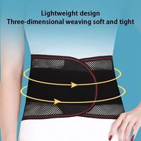 New Nylon Waist Trainer Belt Breathable Tight Support Back Brace Adjustable Black Lumbar Support Strap Spine Support