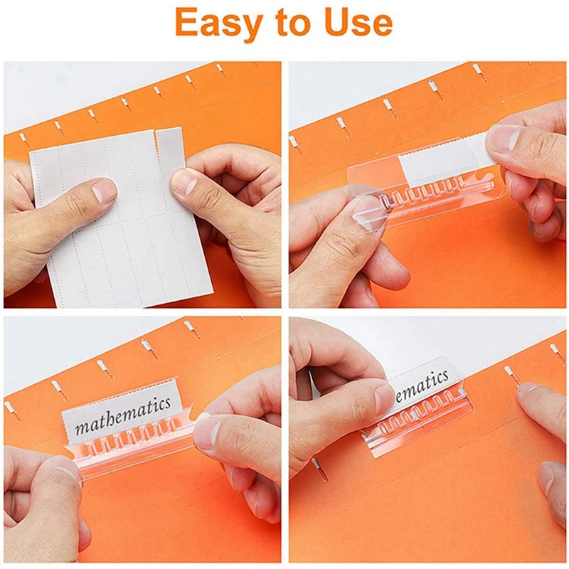 Plástico Multicolor Pendurado Pasta De Arquivos Tabs, inserções em branco, 2 Polegadas, Pastas Penduradas, 120 Conjuntos