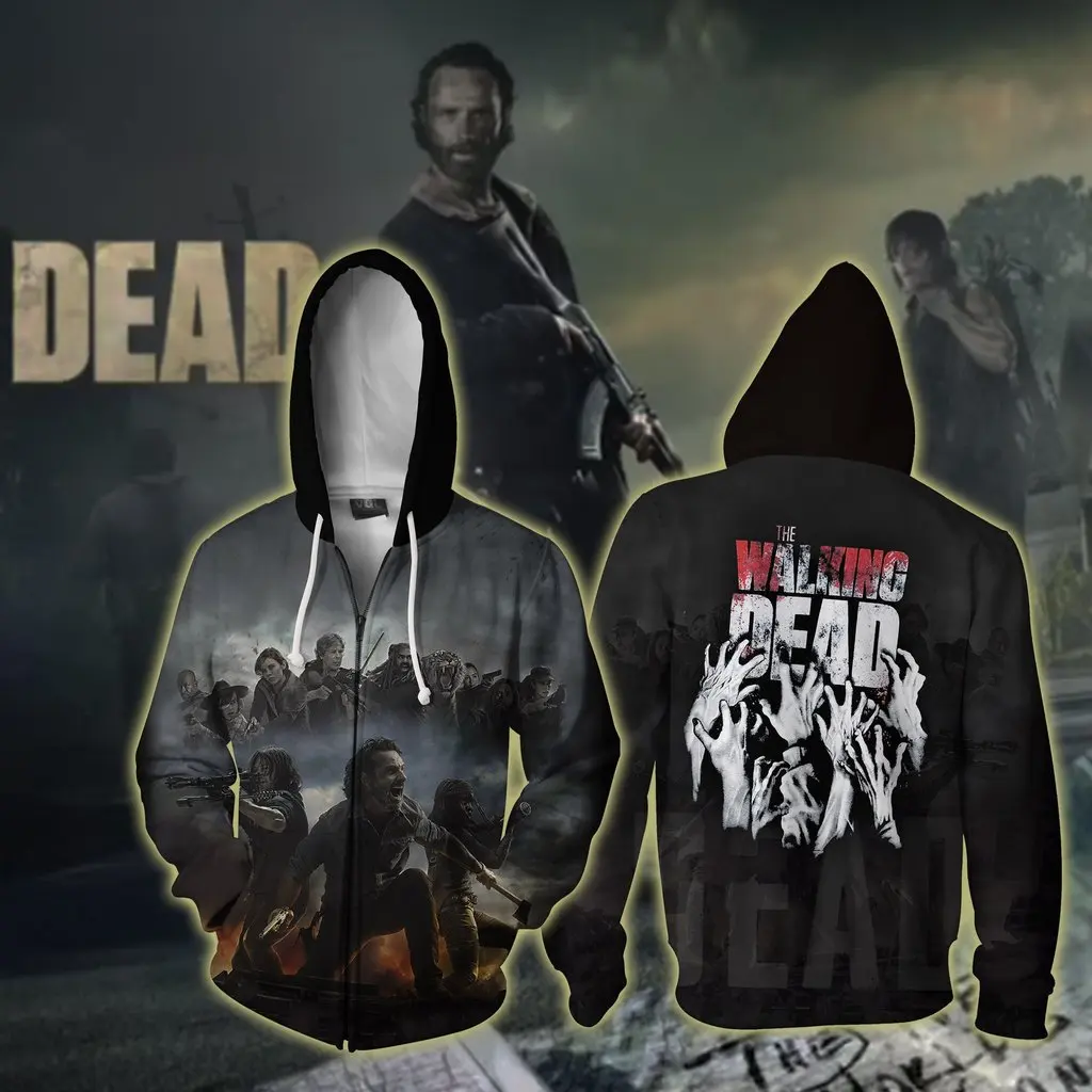 sweat-a-capuche-tendance-sportif-halloween-the-walking-dead