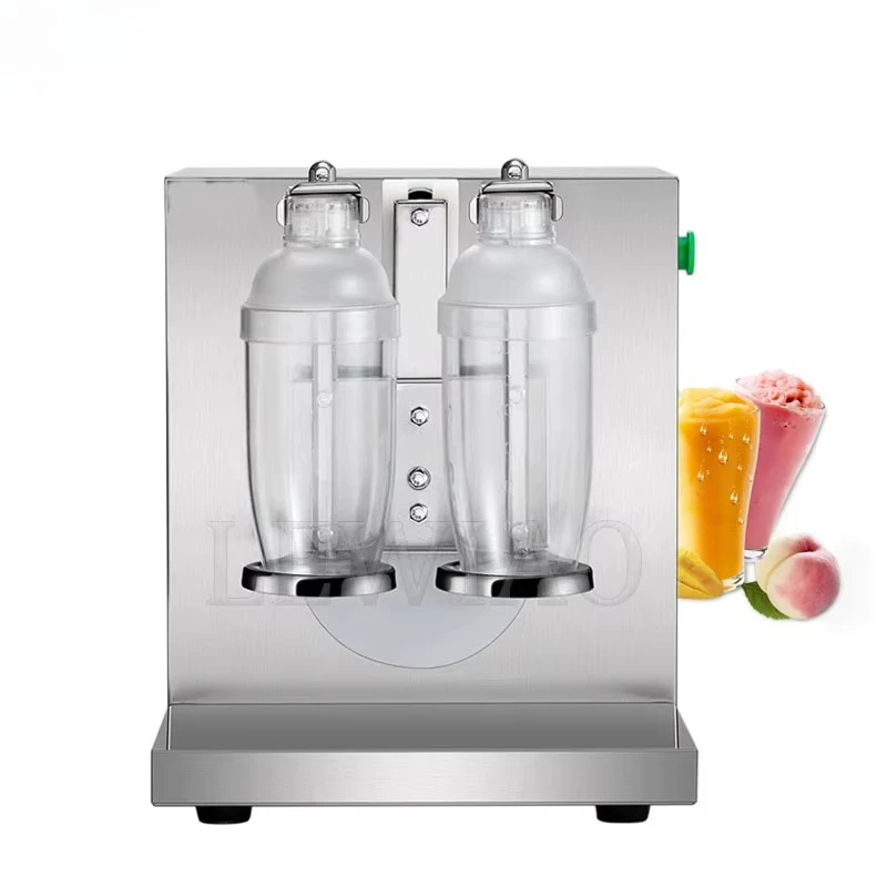 Commercial Auto Double Cups Stainless Steel Beverage Shaking Station for Milk Shake and Bubble Boba Tea Preparation