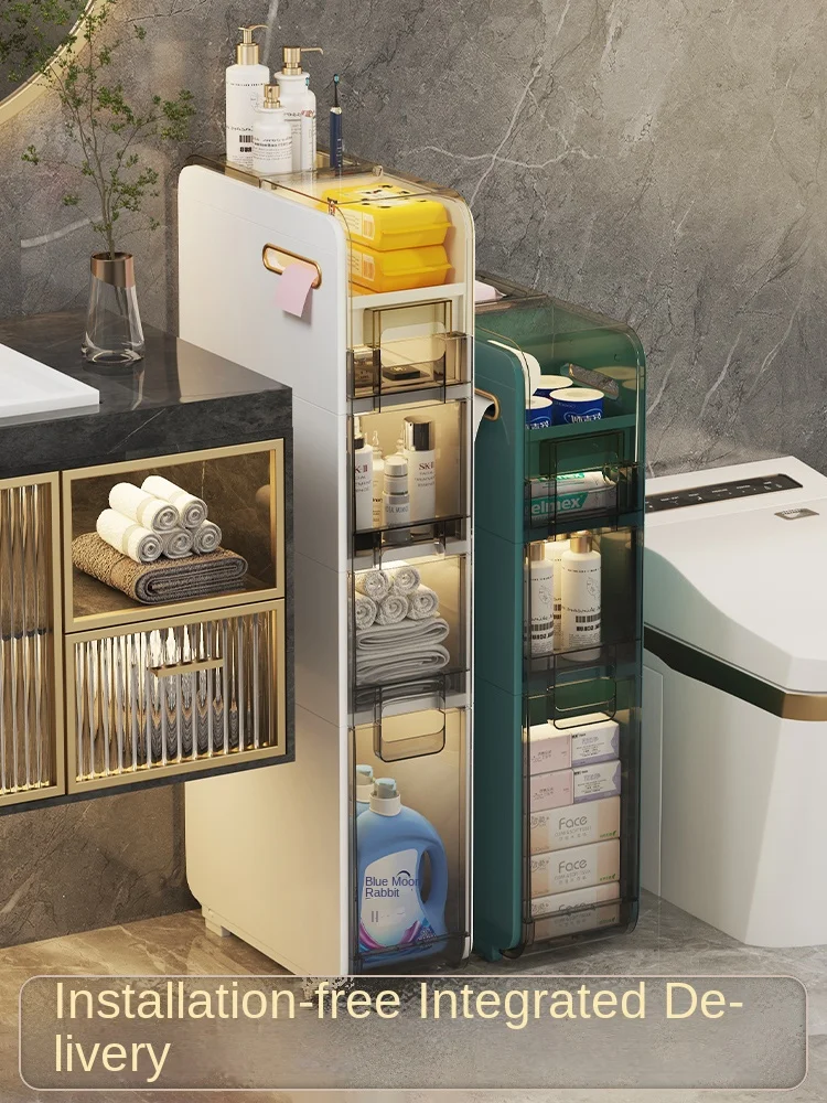 

YY Gap Storage Cabinet Floor Toilet Washstand Trolley Storage