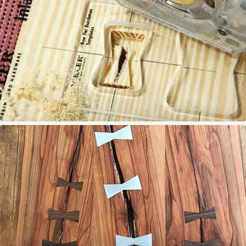 Router Template For Woodworking 3X Butterfly Inlay Template Decorative Transparent Tool Engraving Stencil Accessories For