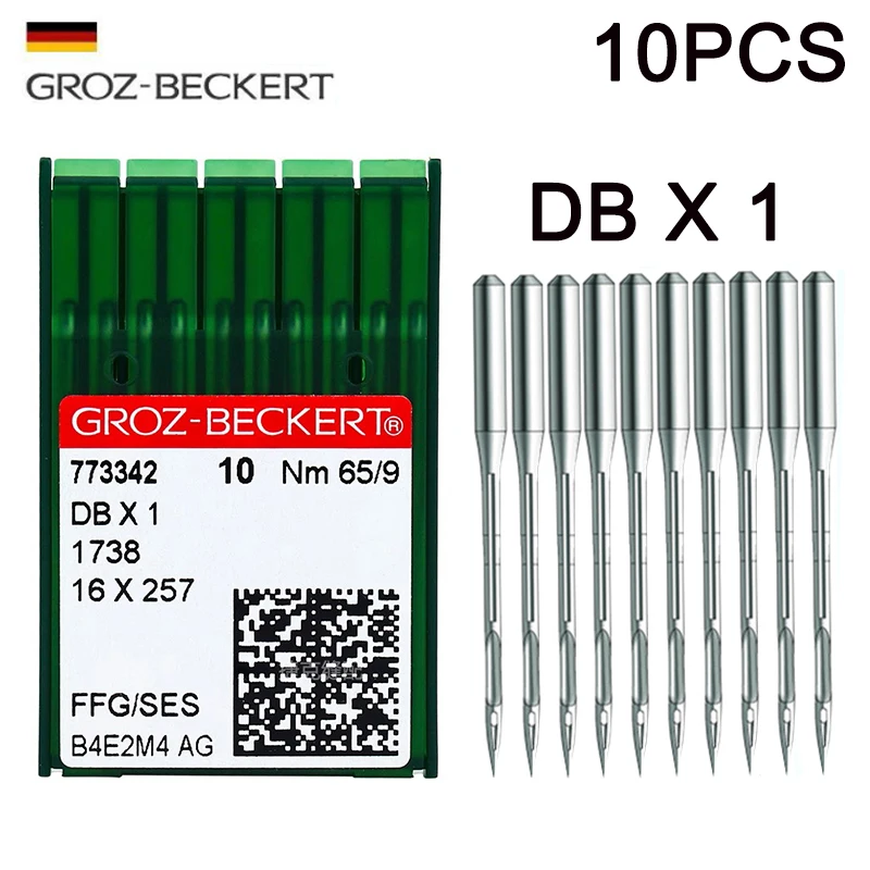 10PCS/1 Box Groz Beckert DBx1 16x257 1738 Sewing Machine Needles