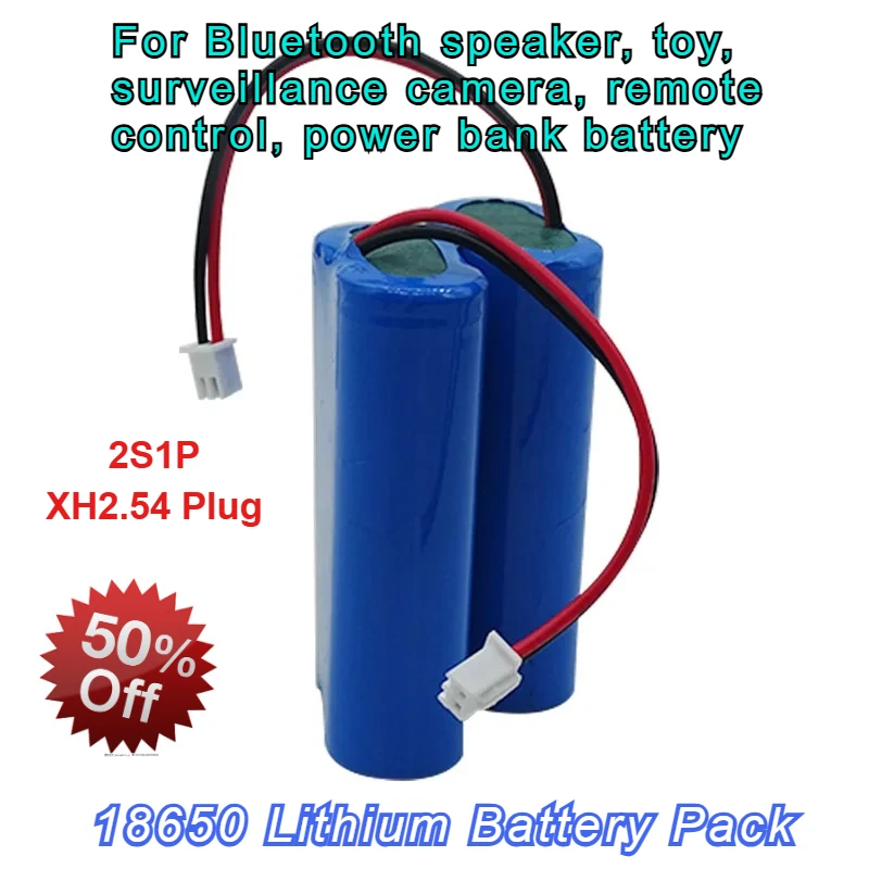 

18650 3,7 В литиевый аккумулятор 2S1P аккумуляторы XH2.54 PLUG 3000 мАч 4000 мАч 5200 мАч 6000 мАч разъем перезаряжаемой батареи + печатная плата