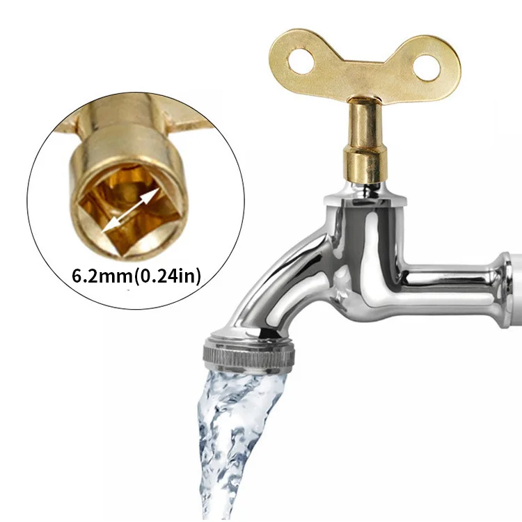 5pcs Plumbing Hole Faucet Key Radiator Water Valve Tap Square Socket Special Lock Wrench