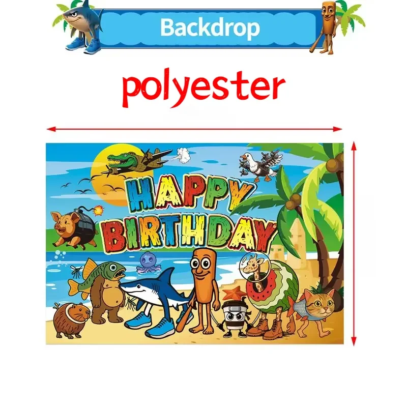 Tung Tung Sahur Tralalo Tematyczne Dekoracje na Imprezę, Baner, Kubek, Talerz, Papierowe Ubranka na Urodziny, Przebrania, Prezenty, Wypełniacze do Świątecznych Skarpetek