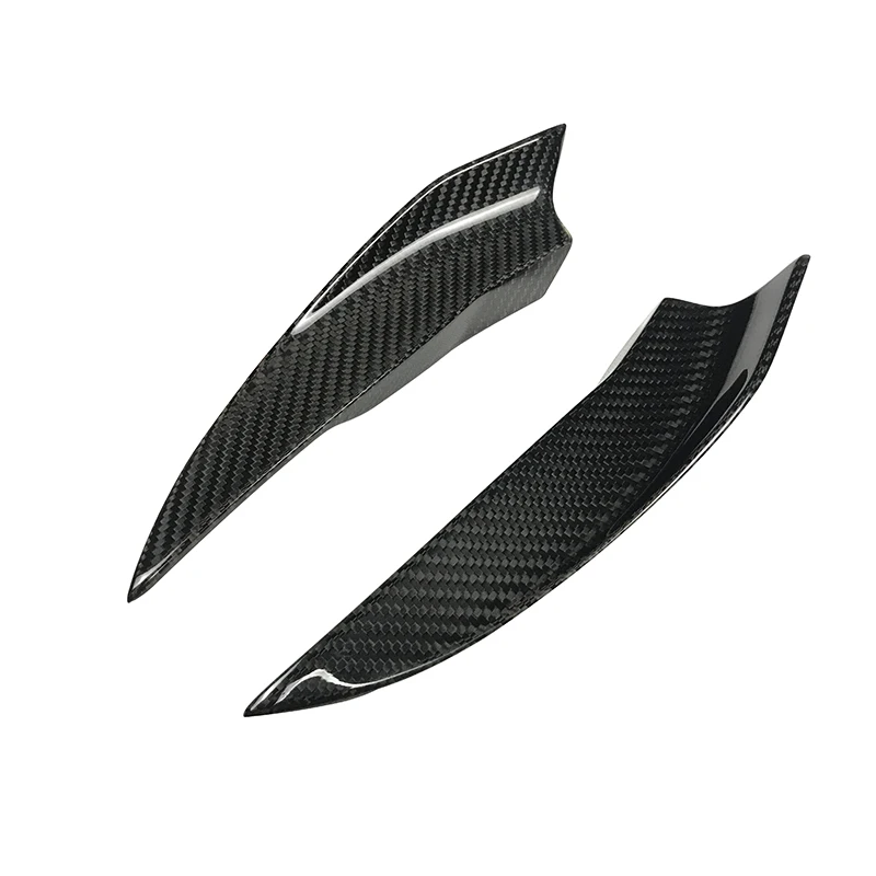 Novo oem 4 pçs carro de fibra carbono s4 frente canard para a4 a5 a6 a7 a8 b6 b7 b8 b9 b10 rs6 c7 2018 canard barbatanas
