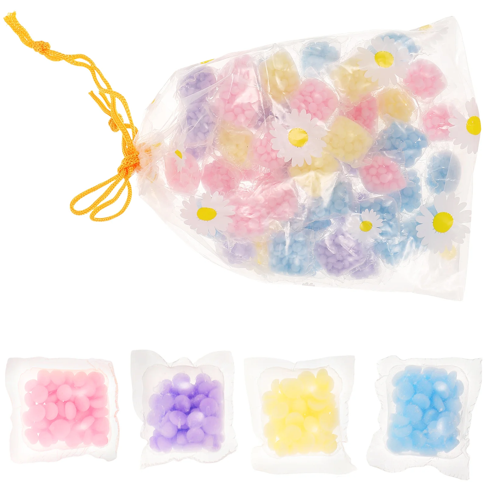 50 قطعة حبات الغسيل طويلة الأمد العطر تنظيف الخرز الملابس غسل لوازم سهلة الذوبان للمنزل السفر فندق