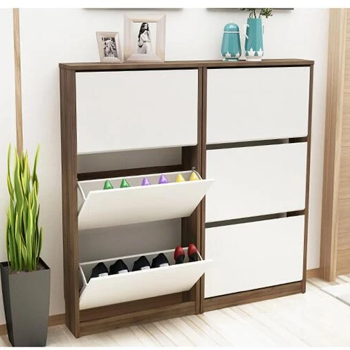 Cheap Modern Wooden Cabinet Design Shoe Rack for Home