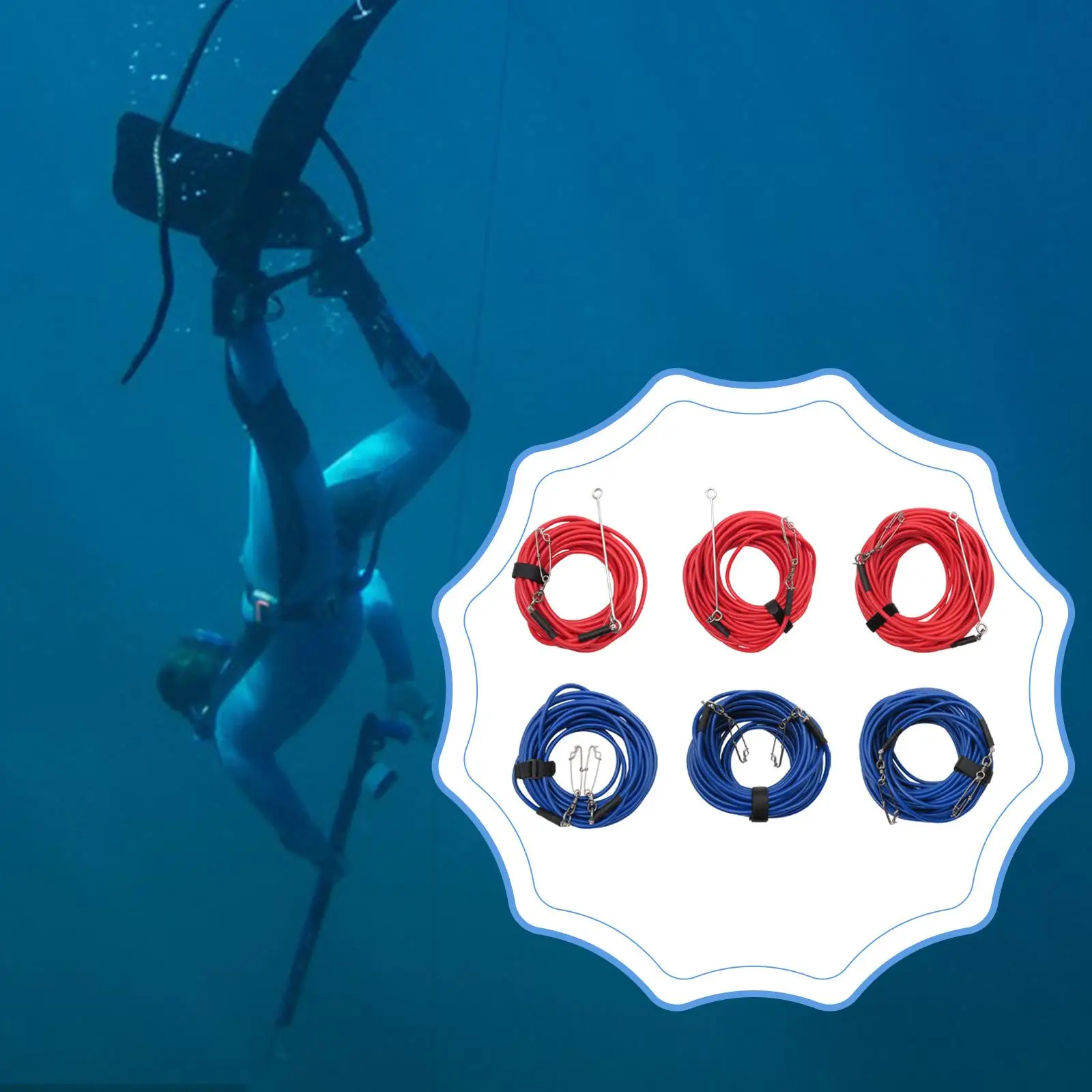 

Высокопрочная плавучая веревка с клипсой из нержавеющей стали, портативный поплавок для дайвинга, снорклинга и водных видов спорта на открытом воздухе