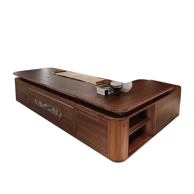 

New Chinese style, solid wood desk, simple desk