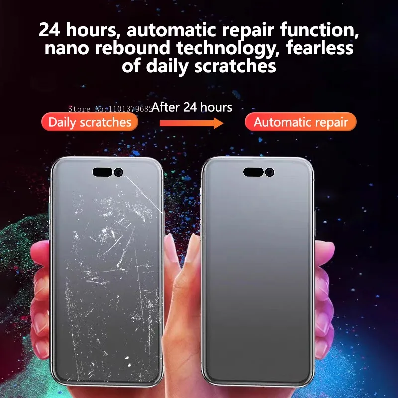 4Pcs Full Cover Hydrogel Film Matte For iPhone 16 15 13 14 12 11 Pro Max Mini Plus 6 7 8 XR XS Front Screen Protector No Glass