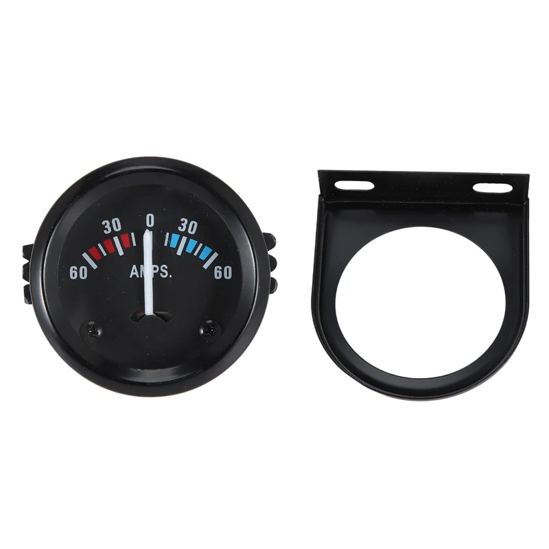 

AU34-2 Inch 52Mm 12V Car LED Pointer Auto Boat AMP Meter Gauge 60-0-60 AMP Black