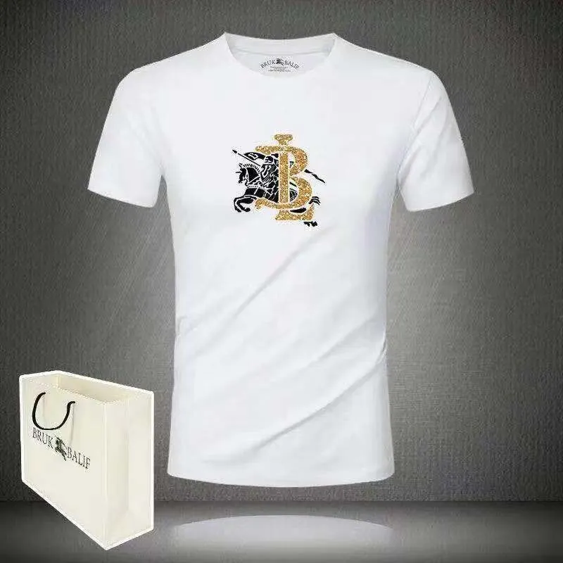 

Zhuofan Men's ort Sve T-irt Ice Silk Printed f Sve round Ne Summer Youth Faionable Polyester Stand Fit Da...