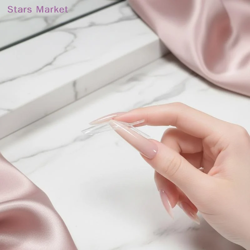 New Sandwich Dual Nail Forms 120pcs 15size Rocket Shape Full Cover Top & Bottom Mold For Nail Art Extension Manicure Kit
