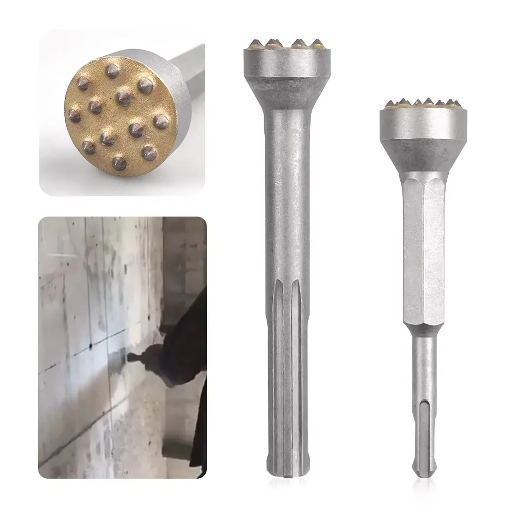 SDS PLUS Carbide Alloy Hammer 12/16Teeth Marble Stone Electric Hammer Drill Bit Max Rotary Round Hammer Drill Bits