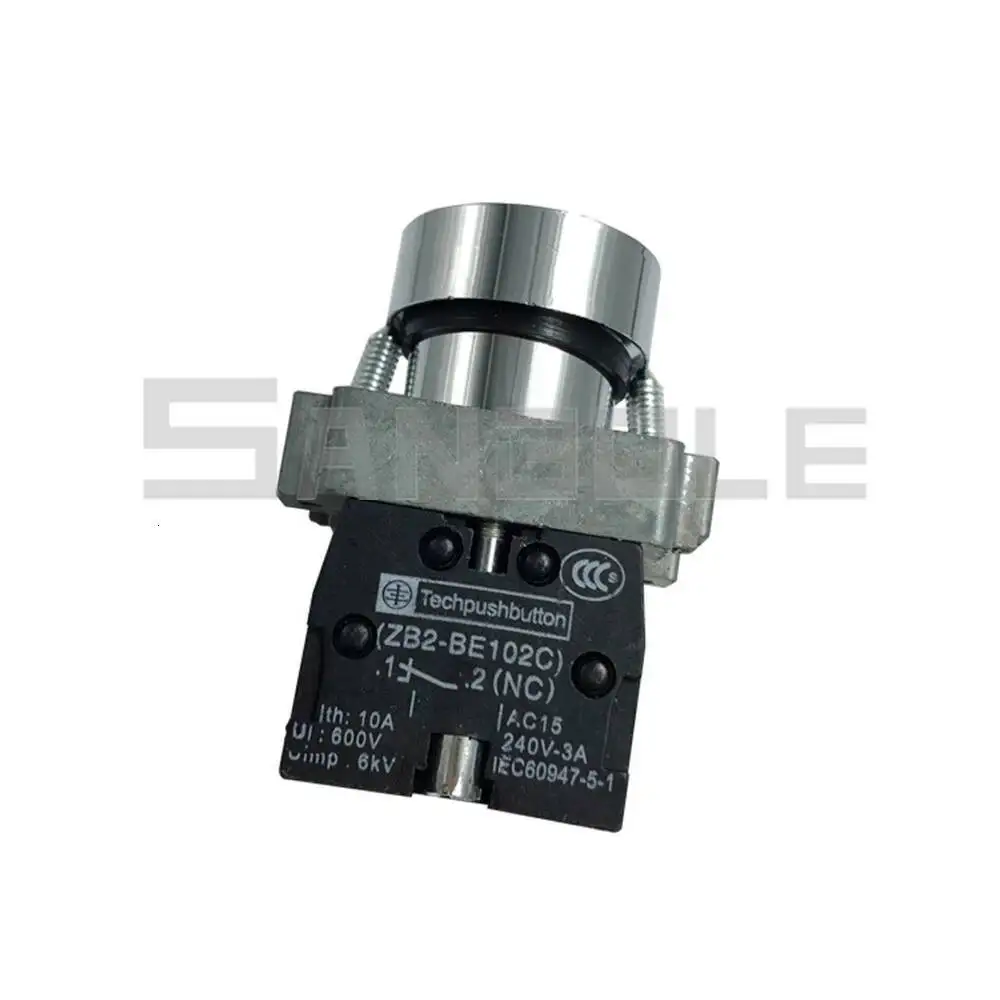 10 peças interruptor de botão de reinicialização 22mm XB2-BA31 ba42 ba51 botão plano momentâneo 1no 1nc toque start stop ON-OFF