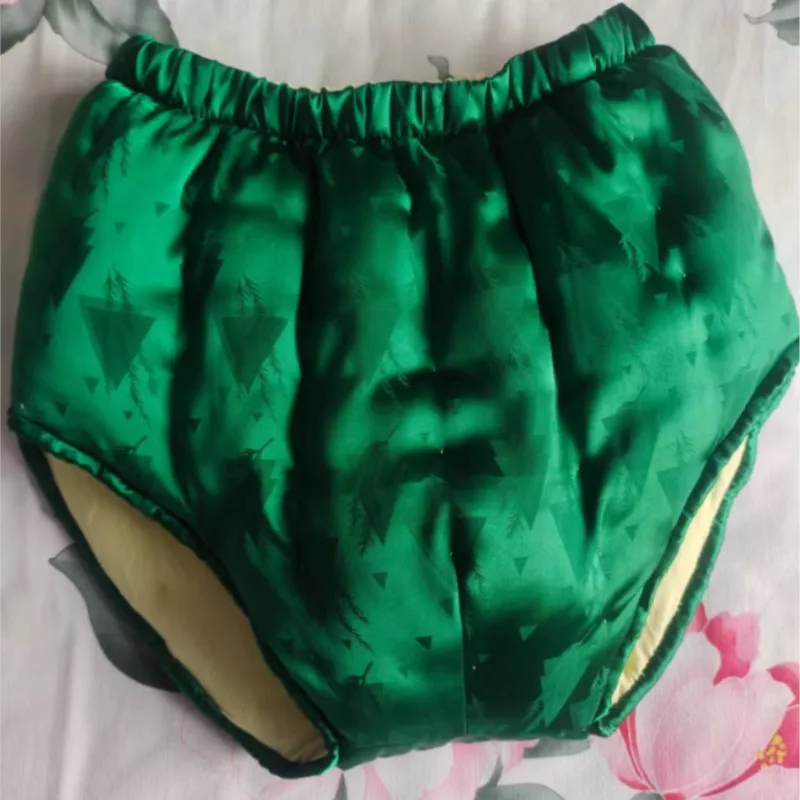 

Handmade Men Acetate Fabric Jacquard Panties Smooth Soft Skin Friendly Thick Panties Filling Cotton Fluffy Warm Washable Briefs