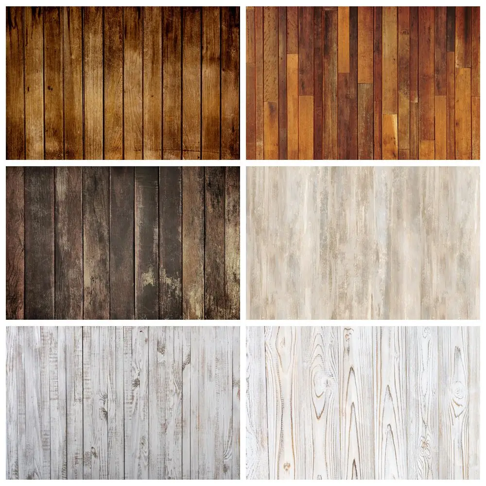 

Vintage Wood Texture Backdrop Brown White Baby Shower Kids Birthday Party Wedding Photography Background Decor Photo Studio Prop