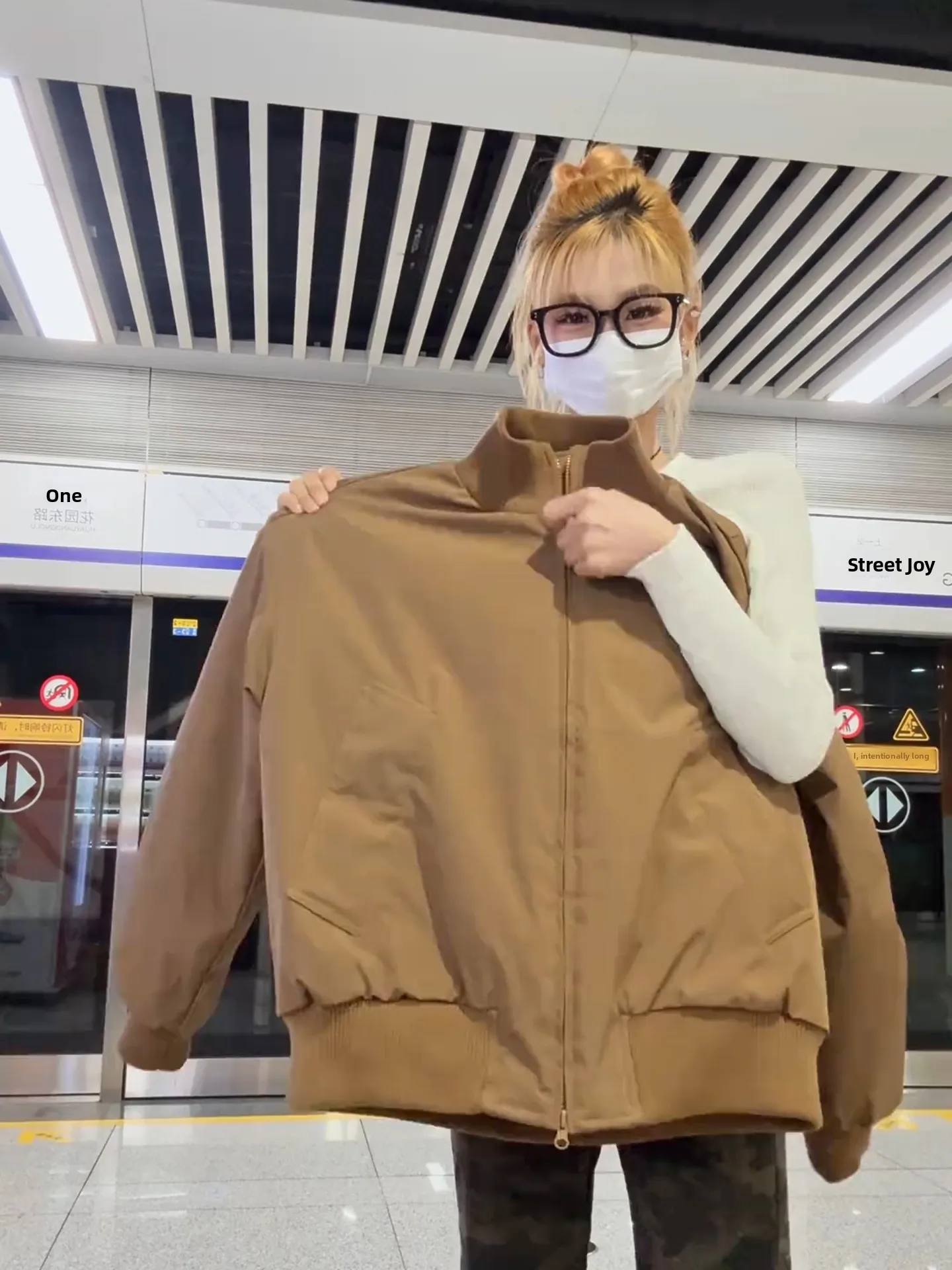 

Thiened Autumn Winter Men's Baseball Sle Stand Collar Flight Jaet Cotton Padded Coat Warm Outerwear Premium Feel Cotton