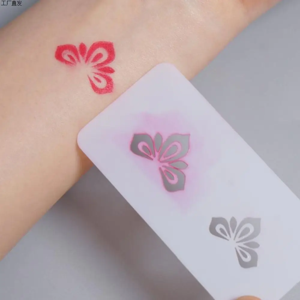 DIY Face Makeup Template No Repeat Hollowed Flowers Temporary Tattoo Stencil Tatouage Temporaire Forehead