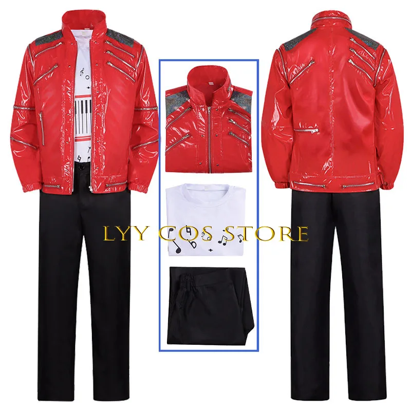 

Костюм для косплея Майкла Джексона (MC Michael) из аниме: красное пальто, униформа, куртка, наряд для выступлений для женщин и мужчин