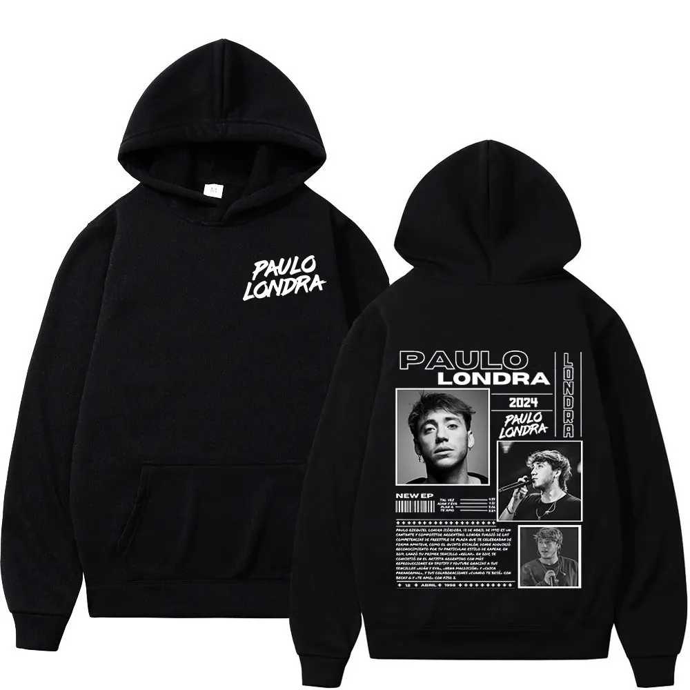 Rapper Paulo Londra Album Print Hoodies Mens Women Clothing Hip Hop Vintage Hooded Sweatshirts Long Sleeve Oversized Pullovers