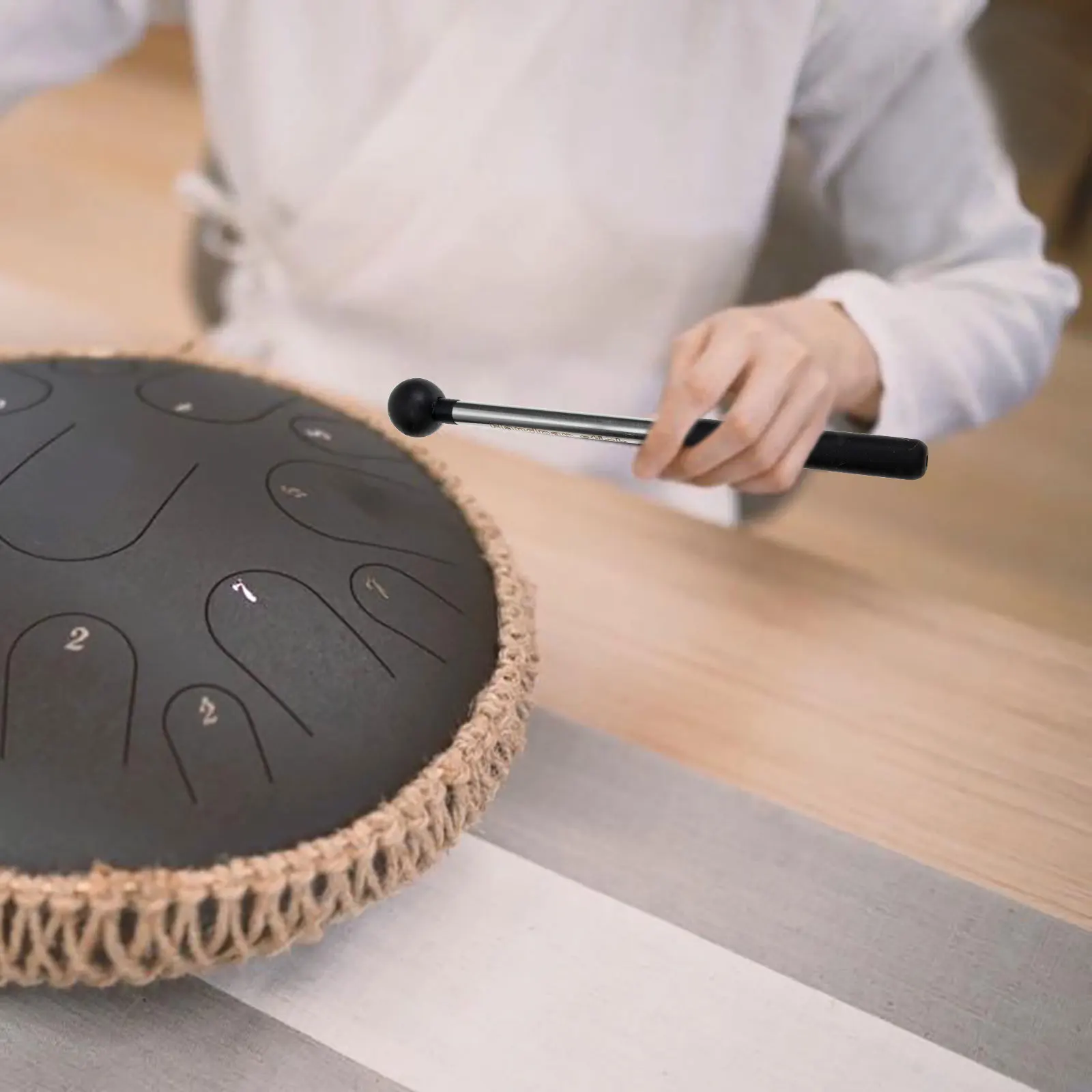 

1 Pair Rubber Drumsticks For Tongue Drum Instrument Accessories Mallet Holder Lightweight Percussion Stick Practice Drumstick