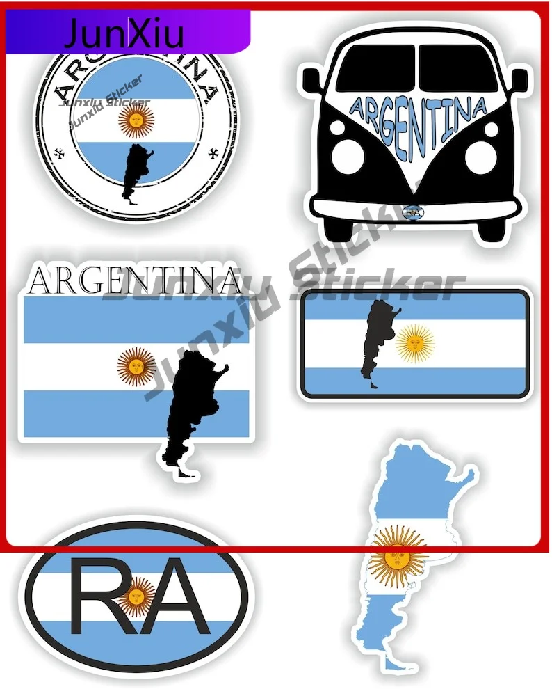 

Argentina Pattern Cool Window UV Resistant Sticker Vinyl Funny Six Waterproof Accessory Decal A Motorcycle Of Stylish National