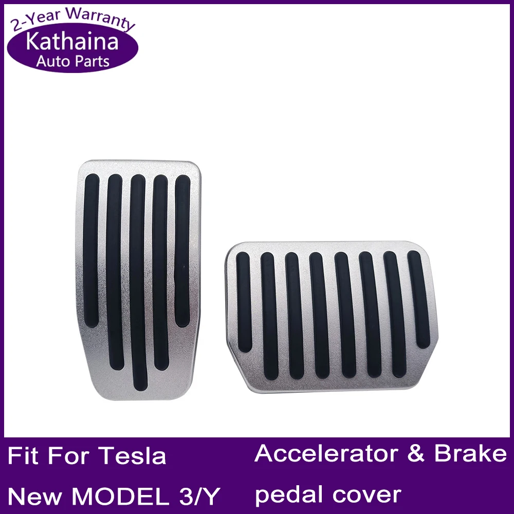 Kathaina Auto Parts 2 pcs A kit Accelerator brake pedal cover for Tesla MODEL 3 MODEL Y MODEL NEW 3 car accessories