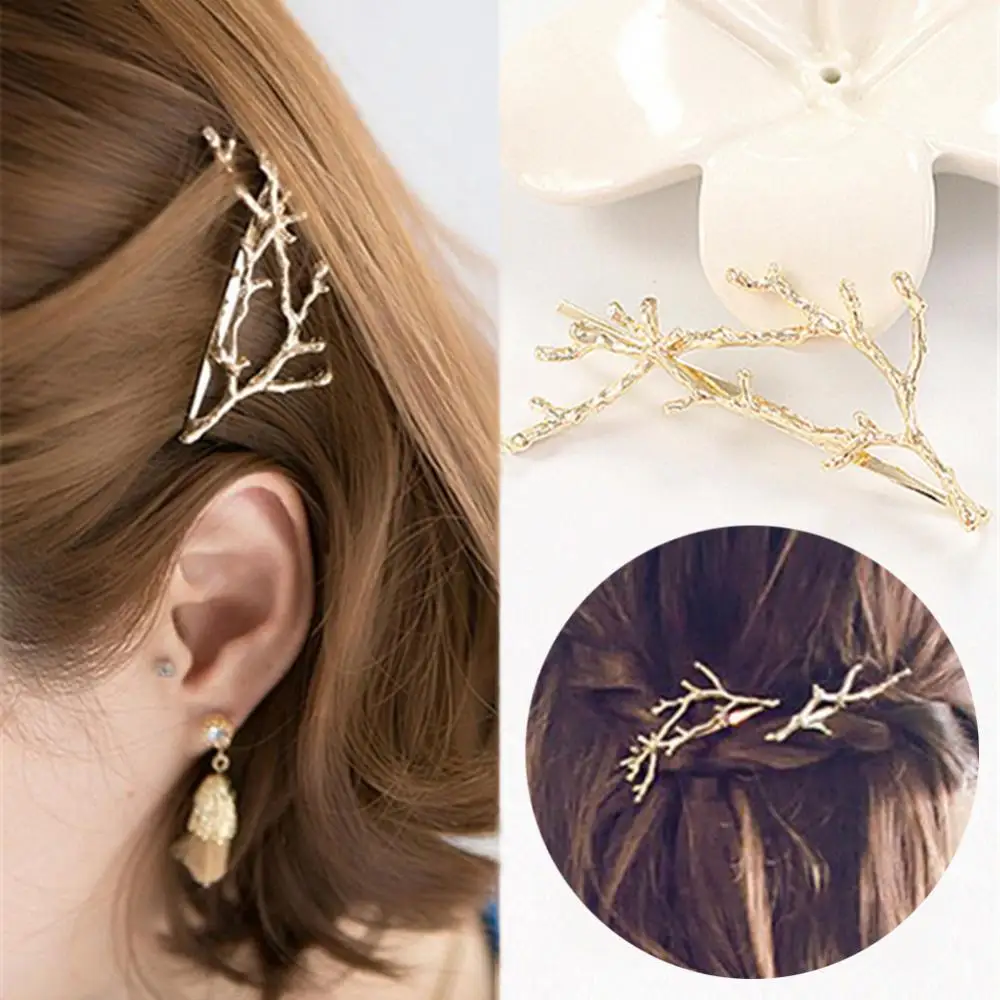 Cute Deer Horn Branch Hairpin Side Bangs Hair Clip Women Metal Barrette Gift Women Make Up Hair Clip Barrettte