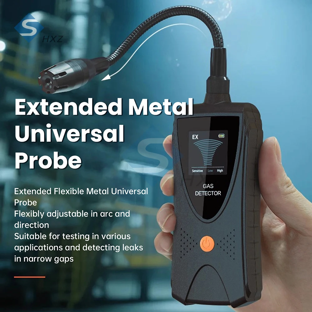 Professional Combustible Gas Leak Detector Color LCD Display Sound-Light Alarm Home/Industrial Use for Methane LPG Natural Gas