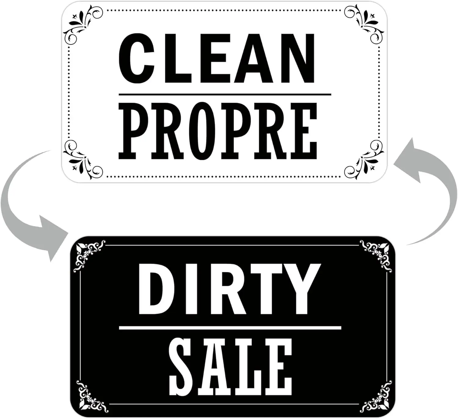 Clean Dirty Dishwasher Magnet Double Sided Dish Washer Magnetic Flip Decoration Universal Indicator for Dish Bin Decor Kitchen O