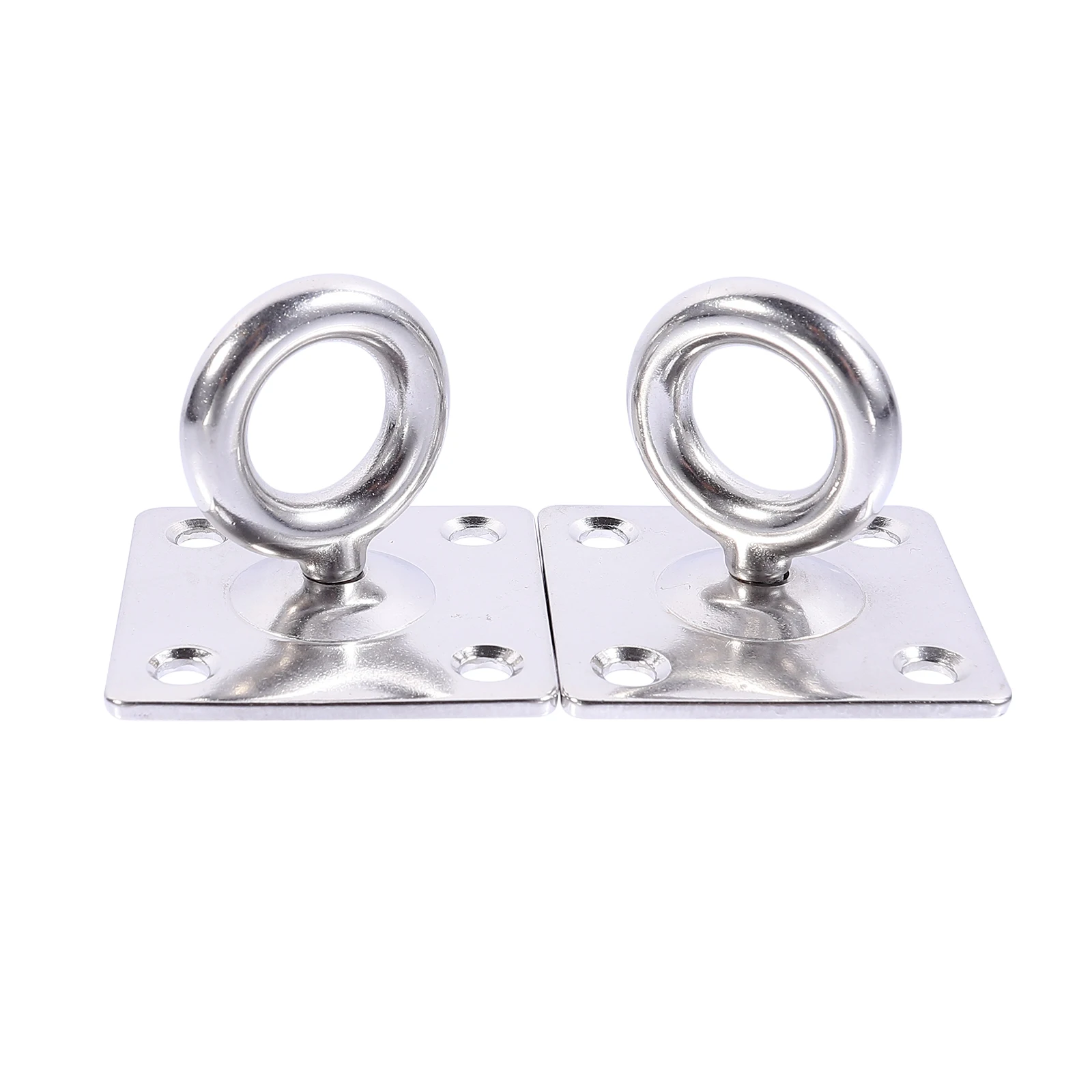 2 pezzi piastra passacavo fissa clip in metallo resistente sospensione a forma quadrata gancio da soffitto montaggio a parete argento durevole cuscinetto forte