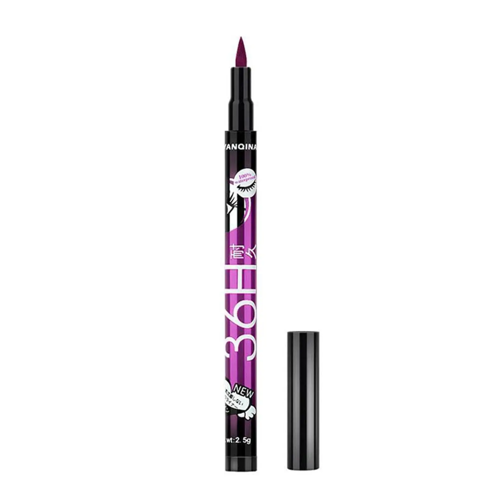 Wodoodporny eyeliner w płynie z wysuwanym mechanizmem, kolorowy eyeliner, długotrwały pisak, długi ołówek, szybkoschnący, odporny na rozmazywanie, gładki eyeliner Cre X7A1