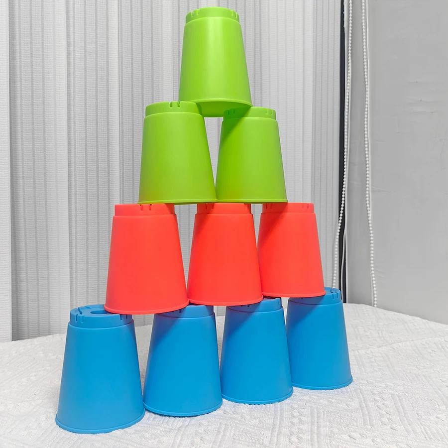 Stacking music, two person battle stacking cup puzzle toys, children's color enlightenment cognition, parent-child games