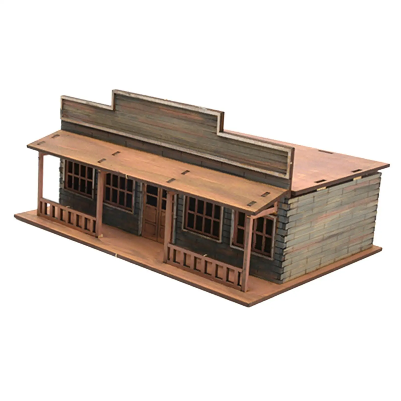 1/72 مبنى منزل المدينة الأوروبية، DIY تجميع المشهد الهندسي المجمع نموذج تخطيط السكك الحديدية للمناظر الطبيعية الصغيرة #4